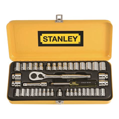 metal box stanley drive set 3 8 drive|37 pc Micro Mechanic's Tool Set .